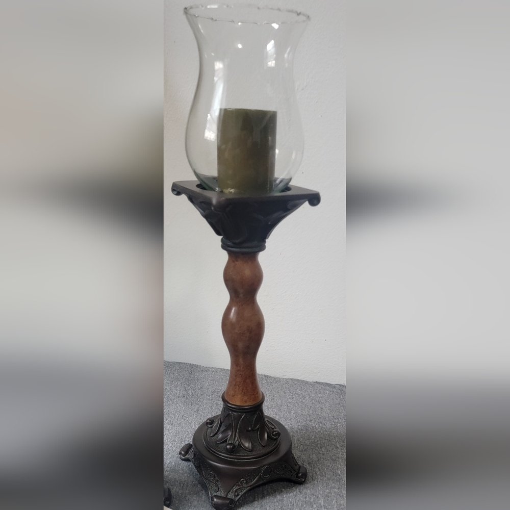 Vintage Solid Bronze Candle Holder - Picture 3 of 5